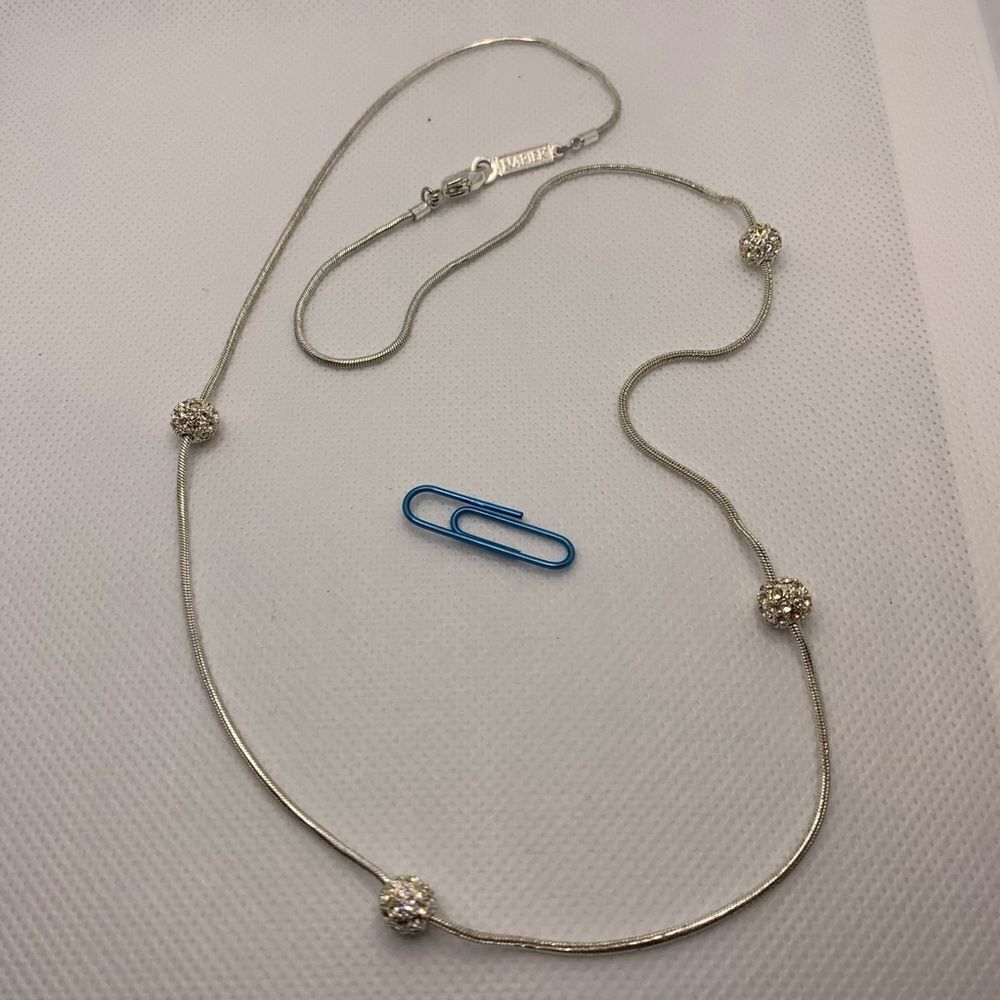 Napier Rhinestone Bead Station Necklace‎